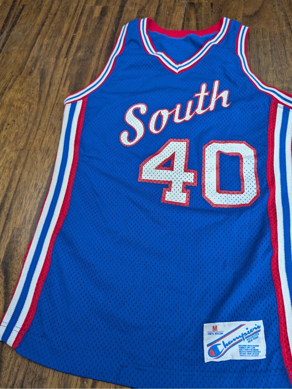Champion Vintage Mesh Basketball Jersey South 40 Size M USA